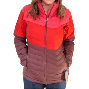 Columbia Sportswear Women's pink and red omniheat color block puffer Jacket med